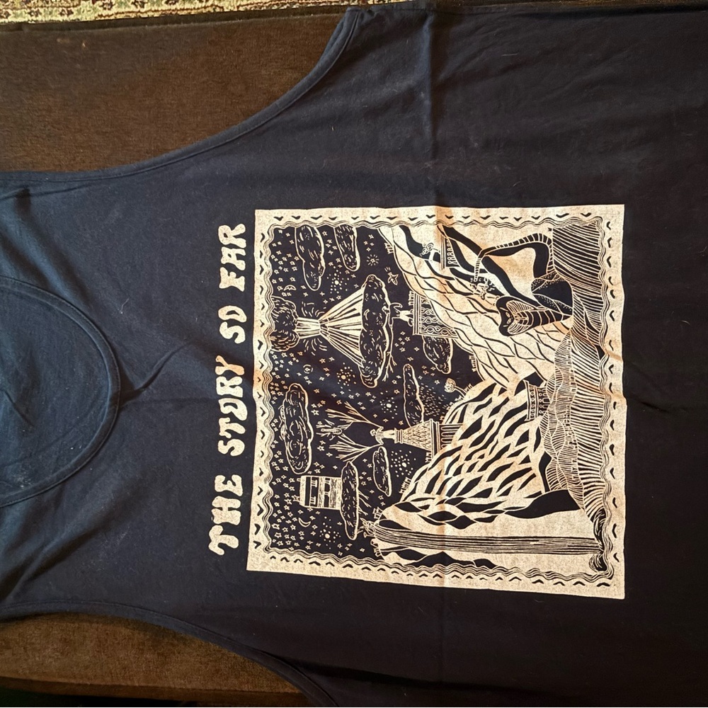 Black Graphic Tank Top